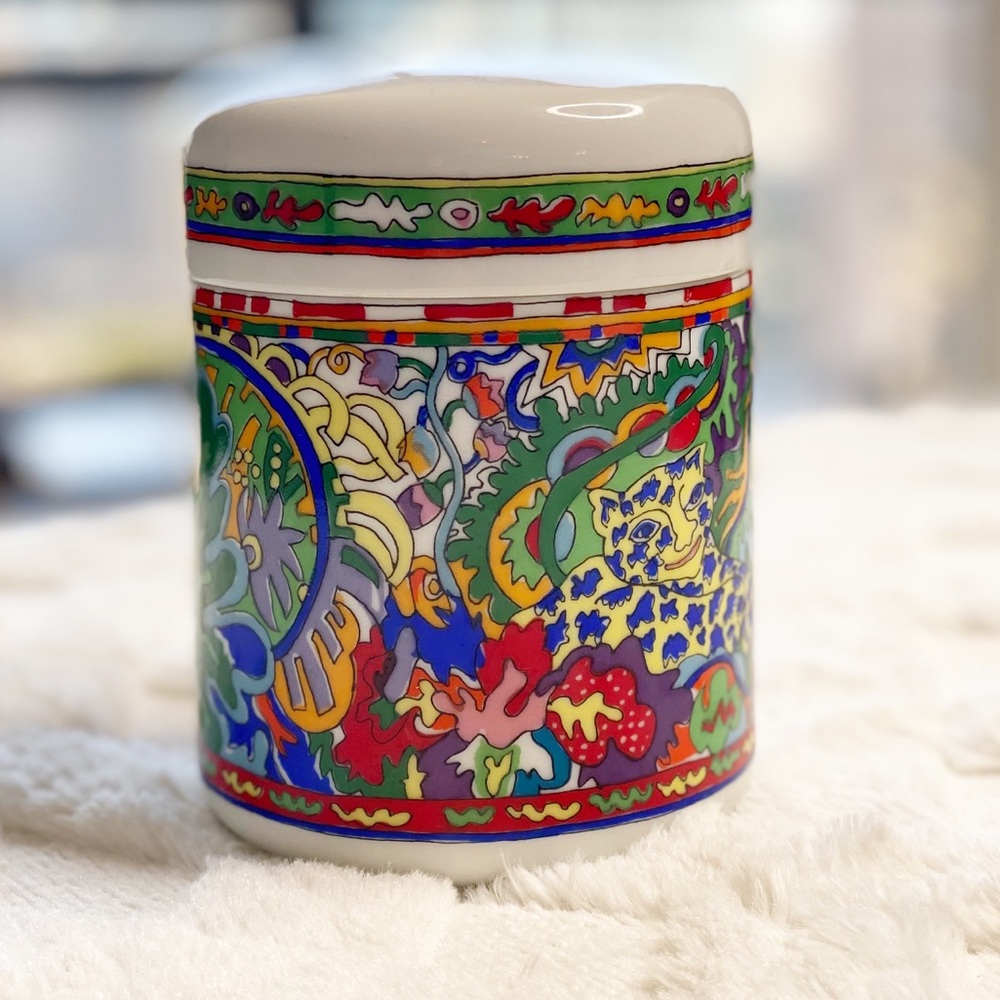 YVES SAINT LAURENT Rive Gauche porcelain jar